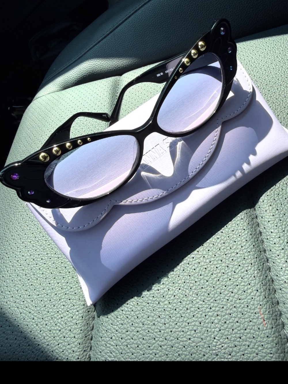 Free People Anna Sui Pearl Wing Oversized Sunglasses